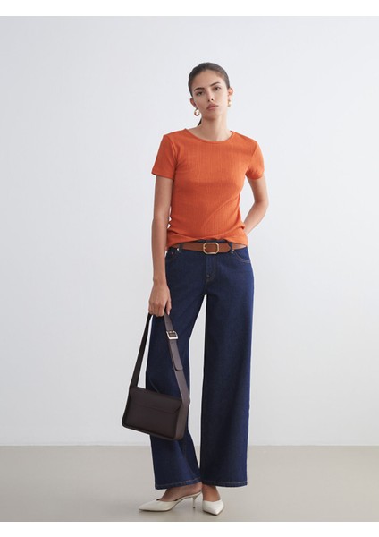 Yeni Sezon Bisiklet Yaka Dokulu Kadın Tişört fiyatları