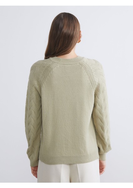 Yeni Sezon Bisiklet Yaka Kendinden Desenli Kadın Triko Kazak fırsatları