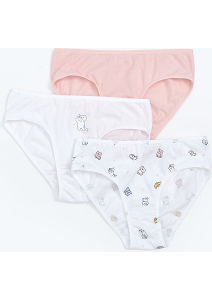 Yeni Sezon Baskılı Kız Çocuk Külot 3'lü