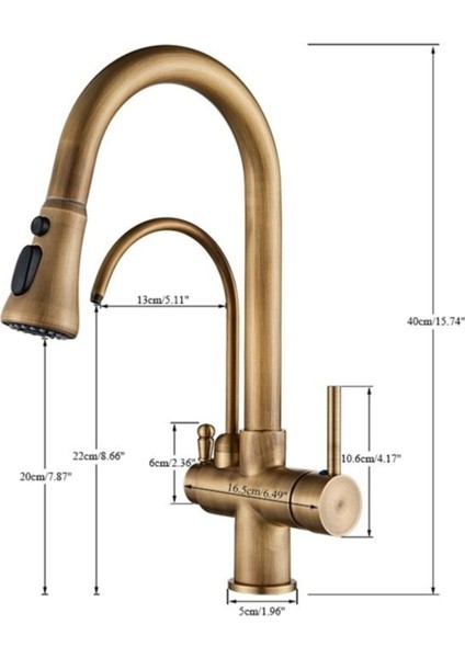 Mutfak Evye Bataryası Dual Flow Su Arıtma Çıkışlı Antik Spiralli Yeni Fiskiyeli Ithal 7 Yıl Garanti indirimleri