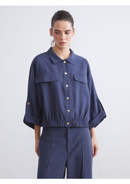 Yeni Sezon Modal Karışımlı Oversize Kadın Gömlek