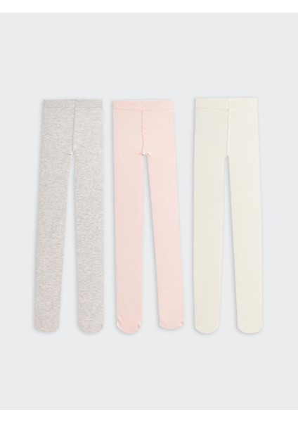 Yeni Sezon Basic Kız Çocuk Külotlu Çorap 3'lü