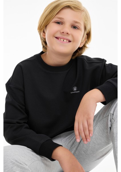 Bl 25TPT17 5pr-Tp Siyah Erkek Çocuk Sweatshirt