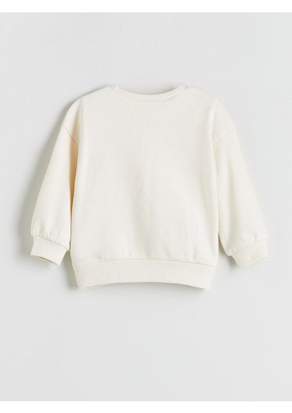 Yeni Sezon Bisiklet Yaka Fiyonk Detaylı Kız Çocuk Sweatshirt fiyatları