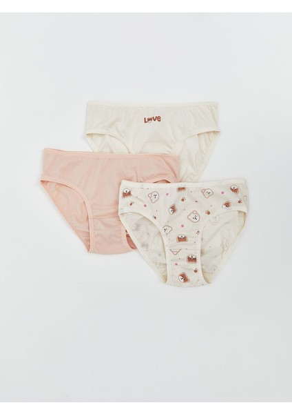 Yeni Sezon Beli Lastikli Kız Çocuk Külot 3'lü