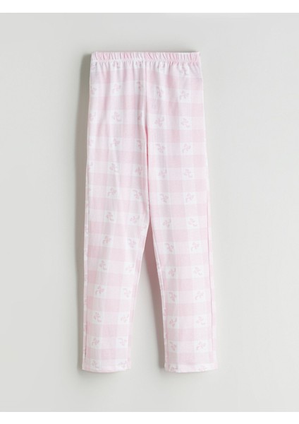 Yeni Sezon Beli Lastikli Kız Çocuk Pijama Alt