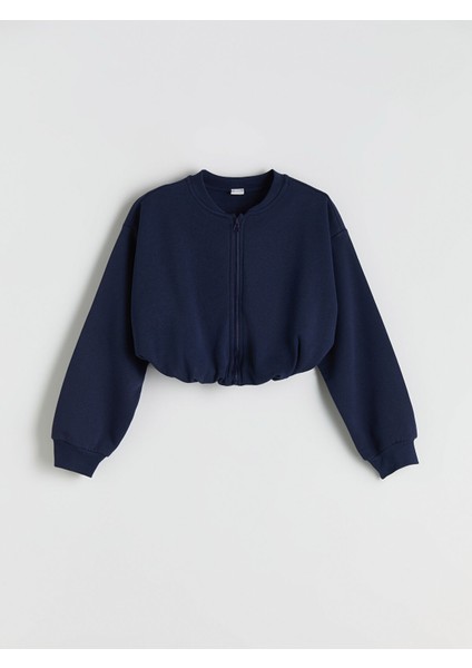 Yeni Sezon Kız Çocuk Fermuarlı Sweatshirt