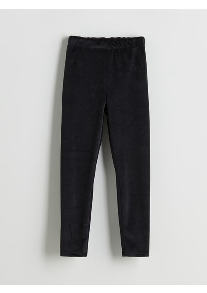 Yeni Sezon Beli Lastikli Kadife Kız Çocuk Tayt