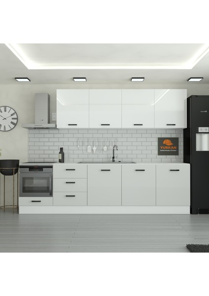 300 cm Mutfak Dolabı Mdf Kapak Tezgah Dahil YRKN300 100