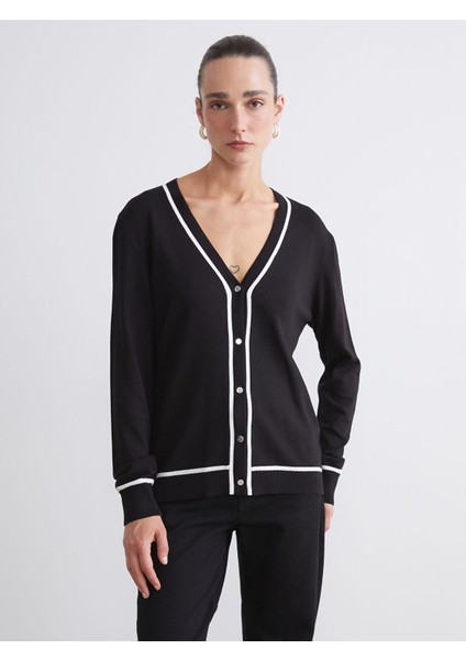 Yeni Sezon V Yaka Kadın Triko Hırka