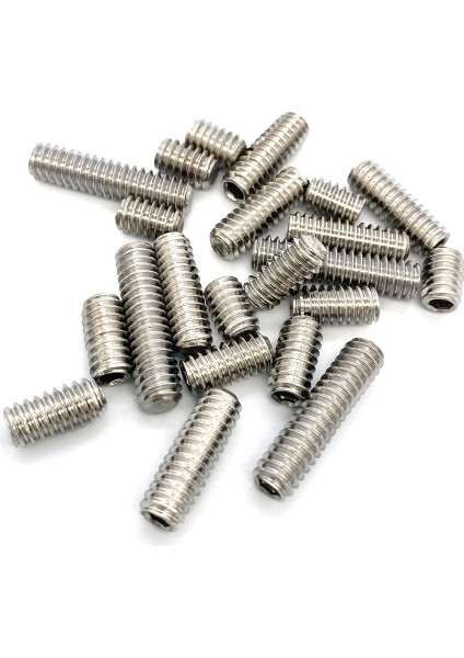 Setskur Civata M6 - M8 Paslanmaz Çelik Inox 20 Adet Dın 916 A2 Kalite