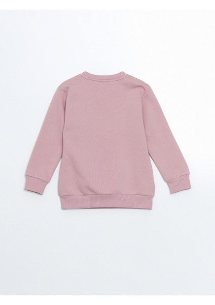 Yeni Sezon Bisiklet Yaka Baskılı Kız Bebek Sweatshirt modelleri