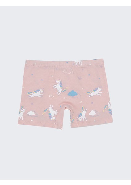 Yeni Sezon Baskılı Beli Lastikli Kız Çocuk Boxer