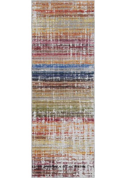 Poble Çizgili Multi Polyester ve Pamuklu Yıkanabilir Kaydırmaz Taban Dijital Baskı Halı modelleri