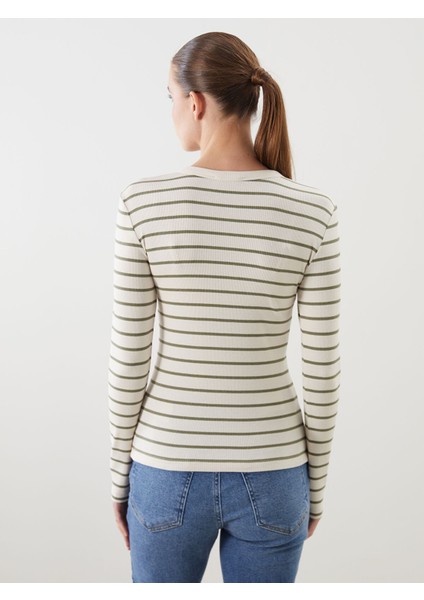 Yeni Sezon Bisiklet Yaka Çizgili Kadın Body indirimleri