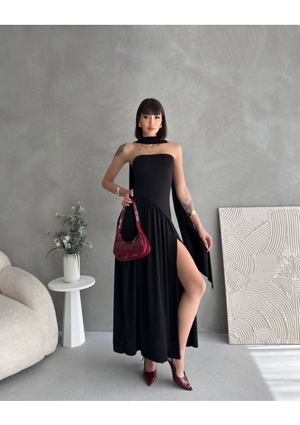 Kadınboğaz Kolsuz Maxi Boy Kalem Elbise fiyatları