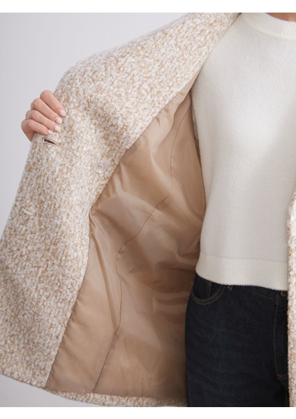 Yeni Sezon Kruvaze Yaka Oversize Kadın Kaşe Kaban fırsatları