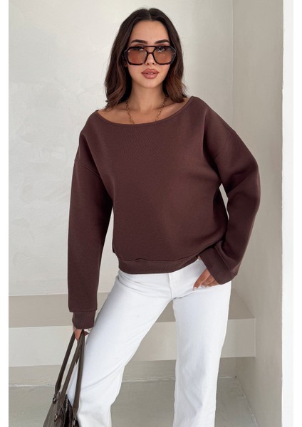 Kadın Omuz Detaylı Polar Sweatshirt – Rahat & Feminen Stil fiyatları