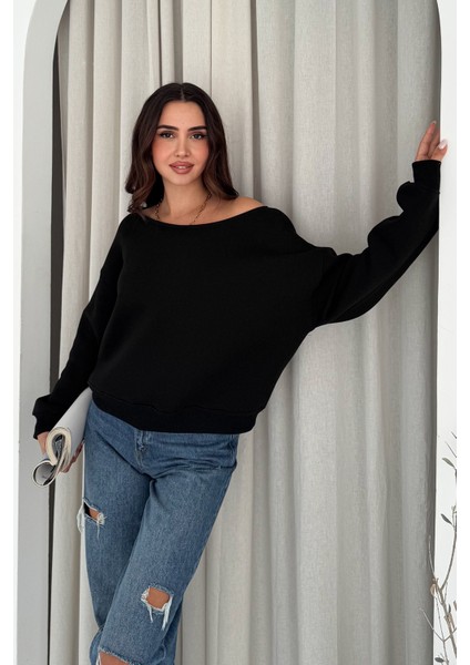 Kadın Omuz Detaylı Polar Sweatshirt – Rahat & Feminen Stil fiyatları