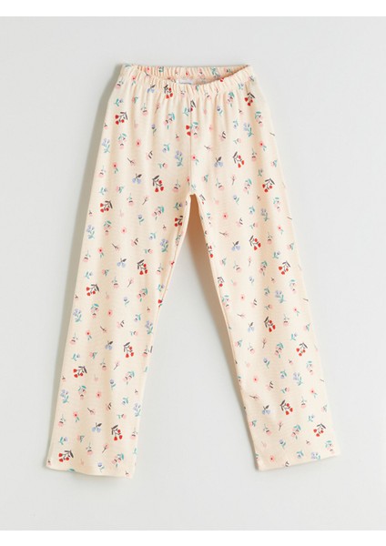 Yeni Sezon Bisiklet Yaka Çiçekli Kız Çocuk Pijama Takımı indirimleri