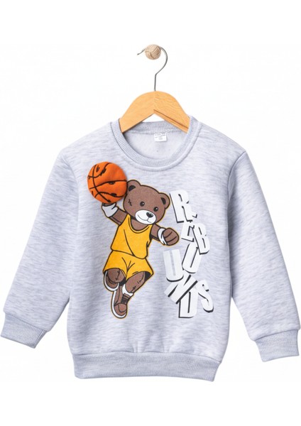 Bebebix Erkek Çocuk Basketbol Ayıcık Baskılı 3 Iplik Şardonlu Kalın Kışlık Eşofman Takımı 2-6 Yaş fiyatları