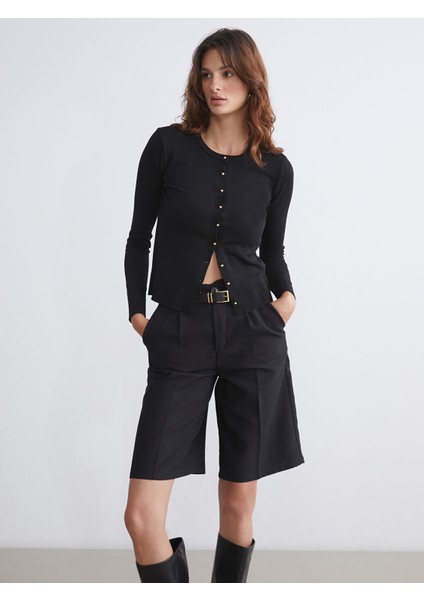 Yeni Sezon Bisiklet Yaka Kadın Triko Hırka