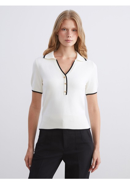 Yeni Sezon Polo Yaka Kadın Triko Kazak