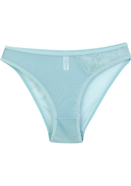 Kadın Mavi Dantel Detaylı Transparan 2'li Slip fiyatları
