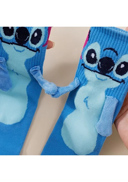 Mıknatıslı Stitch Çorap – Mavi | Enerjik & Şık fiyatları