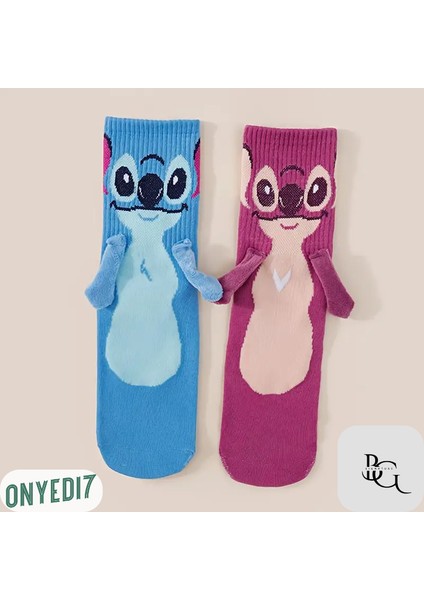 Mıknatıslı Stitch Çorap – Mavi | Enerjik & Şık fırsatları