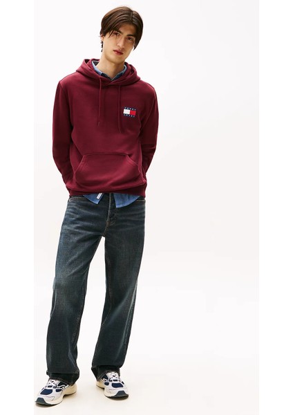 Tjm Klasik Bayrak Desenli Normal Kesim Kapüşonlu Erkek Kırmızı Kazak DM0DM20738XIU modelleri