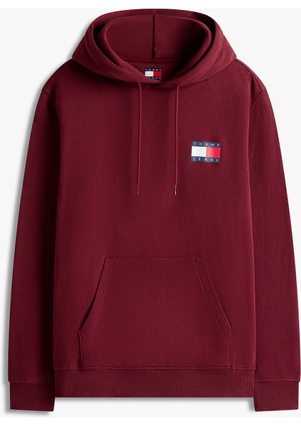 Tjm Klasik Bayrak Desenli Normal Kesim Kapüşonlu Erkek Kırmızı Kazak DM0DM20738XIU indirimleri