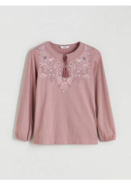 Yeni Sezon Bağlamalı Yaka Çiçekli Bluz indirimleri