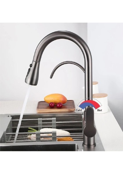 Mutfak Evye Bataryası Dual Flow Su Arıtma Çıkışlı Antrasit Gri Yeni Model Fiskiyeli 7 Yıl Garanti