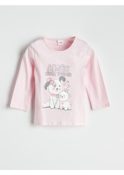 Yeni Sezon Bisiklet Yaka Baskılı Kız Çocuk Pijama Takımı fiyatları