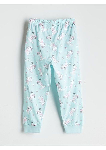 Yeni Sezon Bisiklet Yaka Baskılı Kız Çocuk Pijama Takımı fırsatları