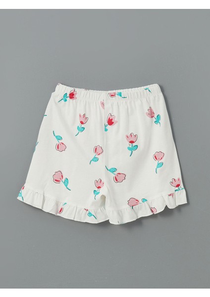 Yeni Sezon Beli Lastikli Çiçekli Kız Çocuk Pijama Şort fiyatları