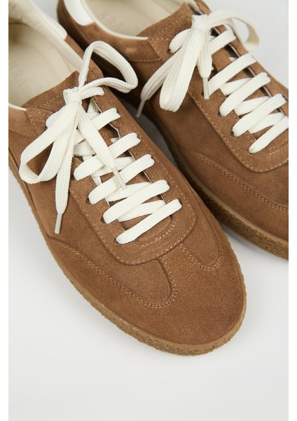 Palminteri 2 Erkek Hakiki Deri Bağcıklı Kum-Ekru Sneakers fırsatları