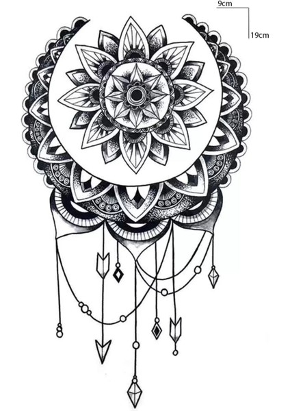 Geçici Lotus Figürlü Dövme Tattoo