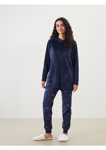 Yeni Sezon Beli Lastikli Baskılı Kadın Jogger Pijama Altı