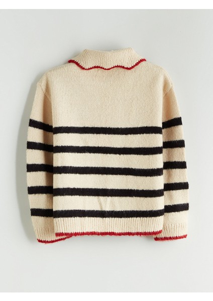 Yeni Sezon Polo Yaka Kız Çocuk Triko Kazak modelleri