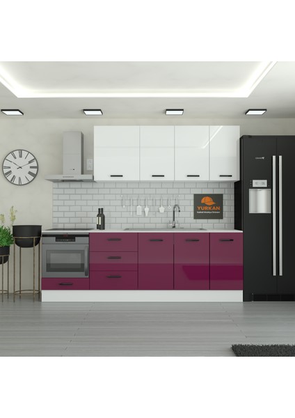 245 cm Mutfak Dolabı Mdf Kapak Tezgah Dahil YRKN245 102