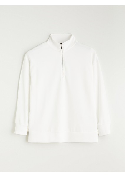 Yeni Sezon Dik Yaka Kadın Sweatshirt