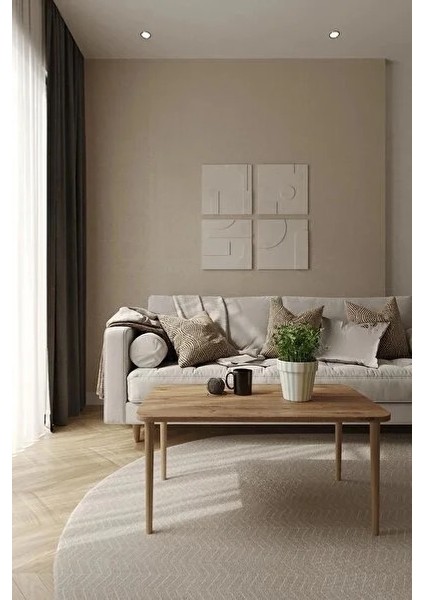 Zıon Serisi – Mdf Orta Sehpa | 50×90 cm Mdf Tabla + Masif Gürgen Ayak | Modern ve Dayanıklı Tasarım