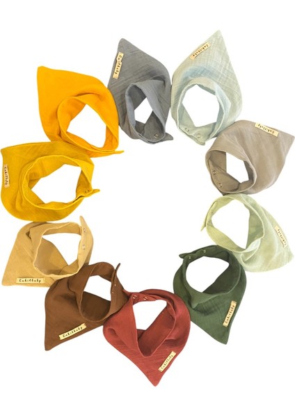 %100 Pamuk 4 Katlı Yumuşak Fular Önlük 10LU Erkek Set fiyatları