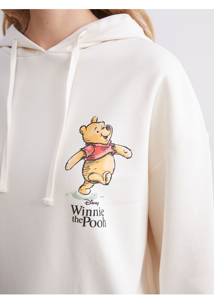 Yeni Sezon Winnie The Pooh Baskılı Oversize Kadın Hoodie modelleri
