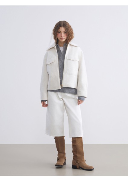 Yeni Sezon Gömlek Yaka Kadın Kaşe Ceket fiyatları