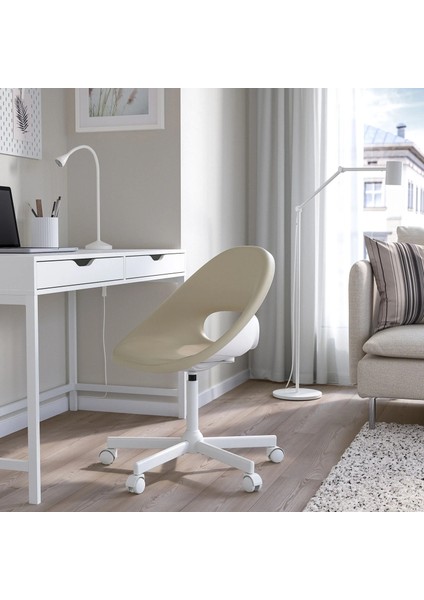 Eldberget/malskar Çalışma Sandalyesi Bej Beyaz Mindersiz fırsatları