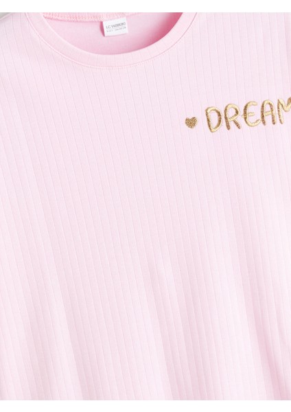 Yeni Sezon Bisiklet Yaka Kız Çocuk Pijama Takımı modelleri