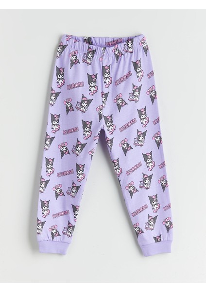 Yeni Sezon Beli Lastikli Kuromi Baskılı Kız Çocuk Pijama Altı